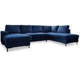 Miuform Tamno plava sklopiva kutna garnitura od samta (s desnim kutom) Lofty Lilly – | shoptok.hr