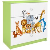  Dječja komoda - ŽIVOTINJSKO DRUŠTVO - zelena | shoptok.hr