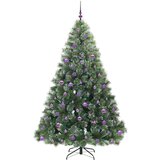 vidaXL Umjetno božićno drvce s stalakom Zelena 210 cm PE i PVC | shoptok.hr