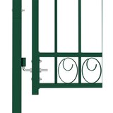  Vrata za ogradu EMMEN s lučnim vrhom čelik 100x98,5 cm zelena | shoptok.hr