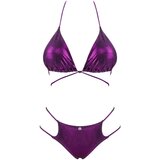 Obsessive Balitta - svetleče bikini kopalke z ogrinjalom (vijolične barve) | Shoptok.si