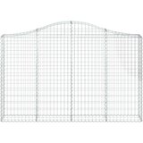  Obokana gabionska košara 14 kos 200x30x120/140cm cinkano železo, (21000558) | Shoptok.si