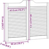  Vrata na rasklapanje Bijela 80 x 50 cm Masivna borovina | shoptok.hr