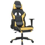  Masažni igralni stol z oporo za noge črno in zlato umetno usnje, (21152327) | Shoptok.si