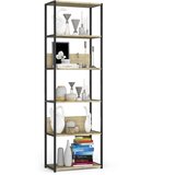 AKORD INDUSTRIALNA POLICA 600 ČRNA/UMETNI HRAST, (21714317) | Shoptok.si