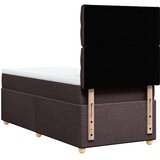 vidaXL Box spring postelja z vzmetnico temno rjava 100x200 cm blago, (21292096) | Shoptok.si