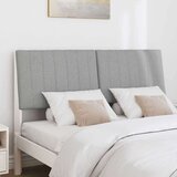 vidaXL tapecirano vzglavje svetlo siva 140 cm masivno borovo les | Shoptok.si