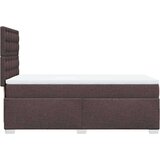vidaXL Box spring postelja z vzmetnico temno rjava 100x200 cm blago | Shoptok.si