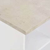 vidaXL Barska miza bela in betonska 60x60x110 cm | Shoptok.si