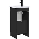  Kupaonski umivaonik s sudoperom Crna 42 x 40 x 84,5 cm | shoptok.hr