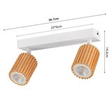  Brilagi - Stropno spot svetlo MODERN WOOD 2xGU10/8W/230V drvo/bela | Eponuda.com