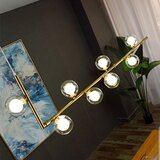 Toolight staklena viseća svjetiljka zlatne staklene kuglice 8 kom APP615-8CP | shoptok.hr