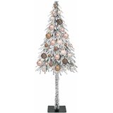  Božićno drvce s 150 LED svjetlima Bijelo 120 cm PE i čelik Slike