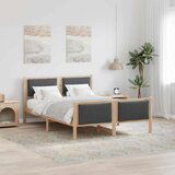Okvir za krevet Tamno siva 135 x 190 cm tkanina  Okvir za krevet Tamno siva 135 x 190 cm tkanina Slike