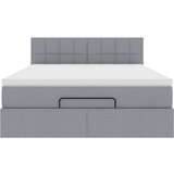 vidaXL Otomanski krevet s madracem svijetlosivi 140x190 cm od tkanine | shoptok.hr