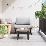  Sjedeća garnitura za vrt 2 pcs Svjetlosiva Čelik | shoptok.hr