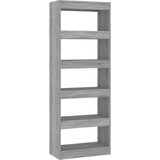 Maison Chic Knjižna omara - Knjižni regal siva sonoma hrast 60x30x166 cm, (21723544) | Shoptok.si
