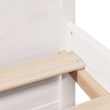 vidaXL Knjižna postelja brez vzmetnice bela 200x200 cm trdna borovina | Shoptok.si