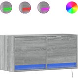 Maison Chic Stenska TV omarica - TV stojalo - Televizijska omarica z LED lučkami siva sonoma 80x31x38 cm, (21699637) Cene
