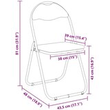  Zložljiva stolica 2 pcs Bela in siva 48 x 43,5 x 81 cm, (5000296798) | Shoptok.si