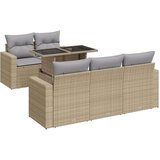 vidaXL 6-dijelni set vrtnih sofa s jastucima bež od poliratana | shoptok.hr