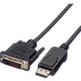 DisplayPort / DVI adapterski kabel DisplayPort vtič\, DVI-D 24+1-polni vtič 1.50 m črna 11.99.5608 zaščiten DisplayPort kabel, (20418858)