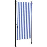  Vanjska roleta plavo-bijela 100 x 270 cm od tkanine i čelika | shoptok.hr
