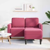 SOFA 2-sjed s ležaljkom u obliku slova L vino crveno 125 cm Cijene