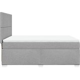  Krevet box spring s madracem svjetlosiva 160x200 cm tkanina Slike