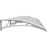 vidaXL Nadstrešnica za vrata siva 400 x 100 cm polikarbonatna | shoptok.hr