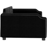  Dnevni krevet crni 100 x 200 cm od tkanine | shoptok.hr