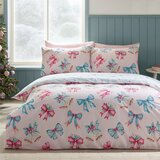 Catherine Lansfield Rožnata enojna posteljnina 135x200 cm Bows And Bells – | Shoptok.si