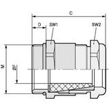  Kabelska uvodnica M32 mesing prirodne boje LappKabel SKINDICHT SHV-M 32X1,5/29/26 10 kom. | Eponuda.ba