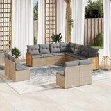 vidaXL 11-dijelni set vrtnih sofa od poliratana s jastucima bež | shoptok.hr