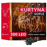  Božićna LED zavjesa toplo bijela + hladno bijeli bljesak – 500 LED lampica | shoptok.hr