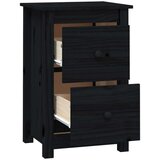  Nočna omarica 2 kosa črna 40x35x61,5 cm trdna borovina, (20734492) | Shoptok.si