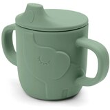 Done By Deer silikonska skodelica za učenje pitja peekaboo elphee green | Shoptok.si