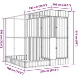  Ptičja kućica s nastavkom srebrna 209x203x216 cm čelična | shoptok.hr