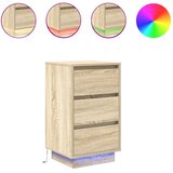  Noćni ormarić s LED svjetlima boja hrasta sonome 38x34x65 cm | Eponuda.ba