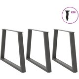  Noge za blagovaonski stol V-oblik 3 kom antracit 100 x (72-73,3) cm čelik | shoptok.hr