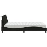 vidaXL Postelja z vzmetnico črna 140x200 cm blago | Shoptok.si