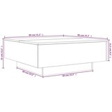 vidaXL klubska mizica dimljeni hrast 80x80x31 cm iverna plošča | Shoptok.si