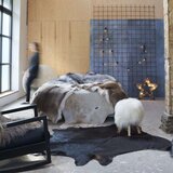  Od prave kravlje kože 150 x 170 cm crni | shoptok.hr