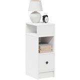 vidaXL Nočne omarice s predalom 2 kosa bela 25x31x66 cm Cene