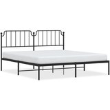 Maison Chic Kovinski Posteljni okvir - Dvoposteljna postelja - Zakonska postelja z vzglavjem črn 183x213 cm, (21692946) | Shoptok.si