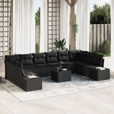 vidaXL 11-dijelni vrtni kauč set s jastucima bež poli ratan | shoptok.hr