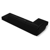 Mazzini Sofas Crna baršunasti kutna garnitura (s lijevim kutom/s ležaljkom) Vanda – | shoptok.hr