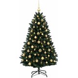  Umjetno božićno drvce tamnozeleno s kuglicama 150 cm | shoptok.hr
