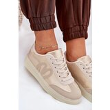 Boto Low Women's Sports Shoes Made Of Eco Leather Gold-Beige Iladira | shoptok.hr