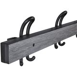 eurokraft pro Garderobna letev z dvojnimi kljukicami, dolžina 1500 mm, 6 dvojnih kljukic, svetlo siva | Shoptok.si